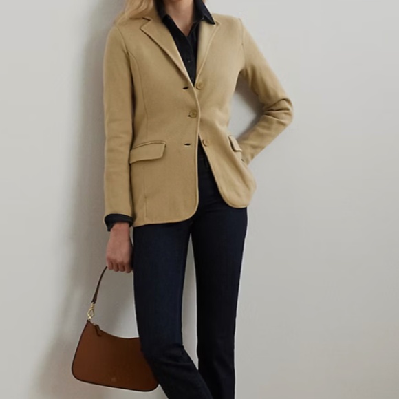 LAUREN RALPH LAUREN Sweater Knit Cotton Blend Blazer CURRENT FALL Collection, M - Picture 14 of 16